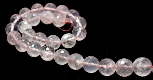 Natural Rose Quartz Round Ball Honeycomb Cut