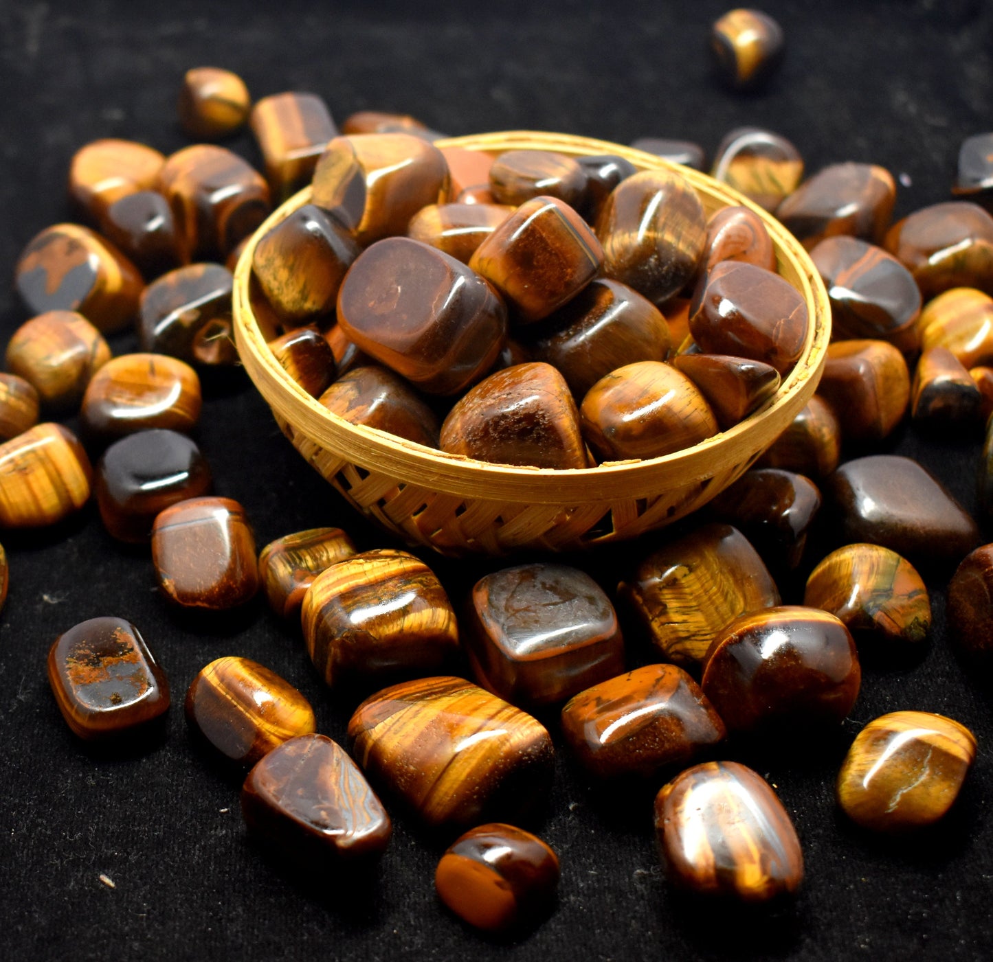 Natural Tiger Eye Gemstone Tumble