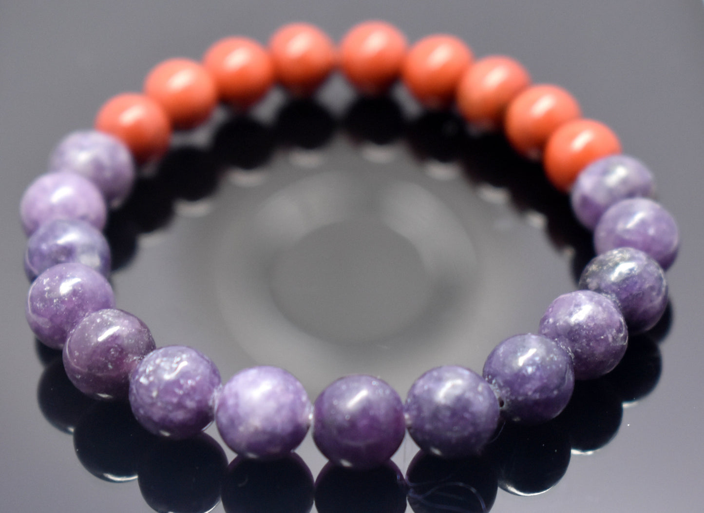 Confidence + Self Love Crystal Bracelet | Red Jasper, Lepidolite, Bracelet