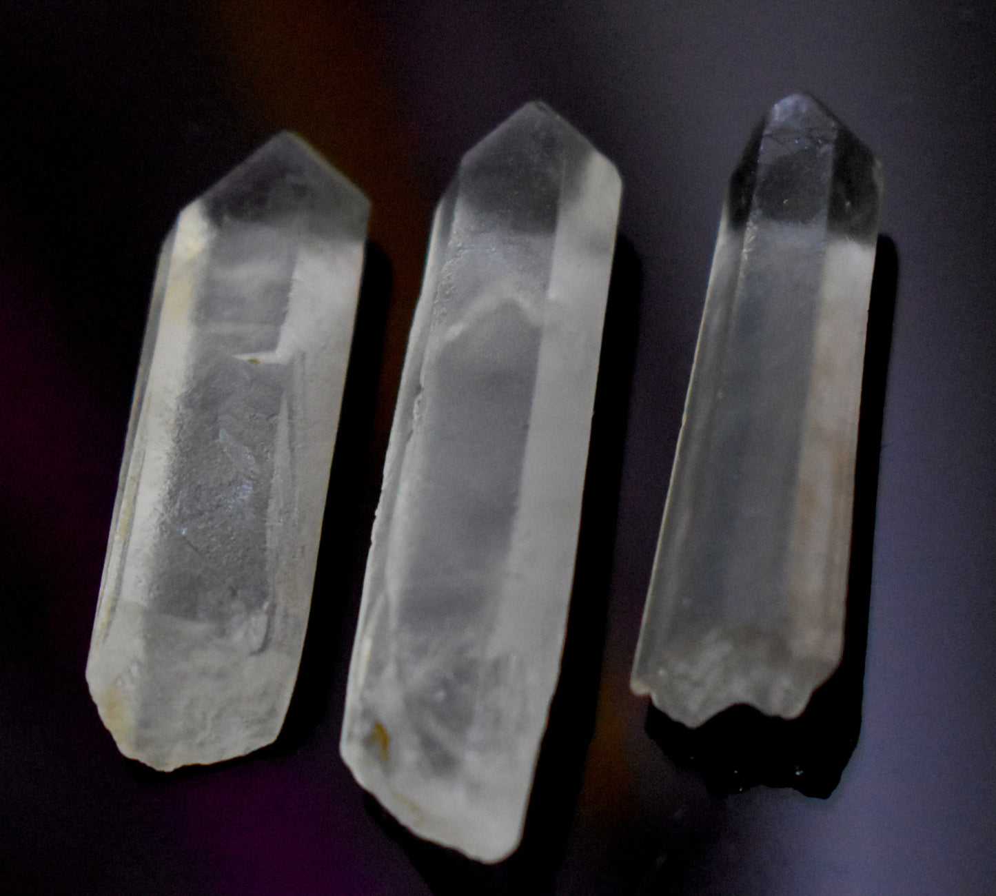 Natural Clear Quartz Crystal Pencil, Phantom Quartz Point