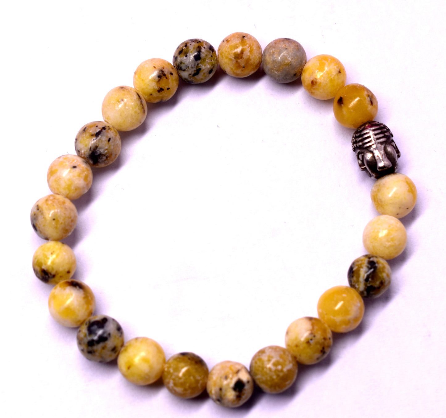 Yellow Opal Bead Bracelet