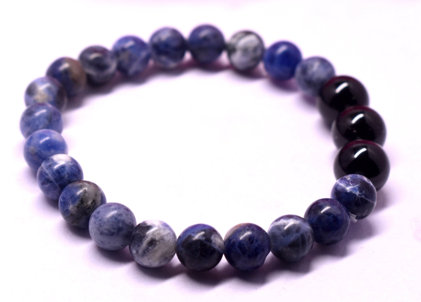 Sodalite With Garnet Bead Bracelet