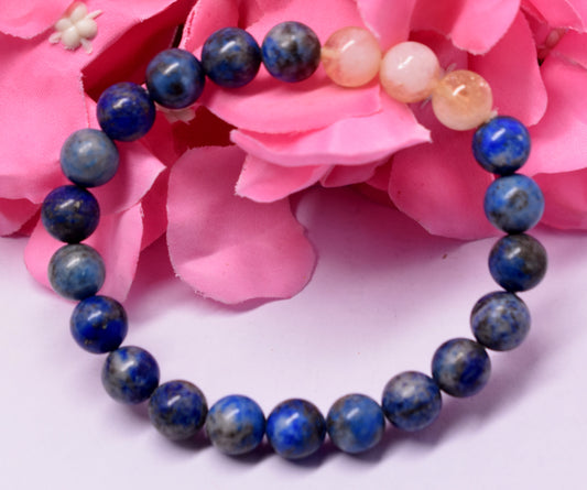 Lapis Lazuli And Citrine Bracelet Crystal Gemstone