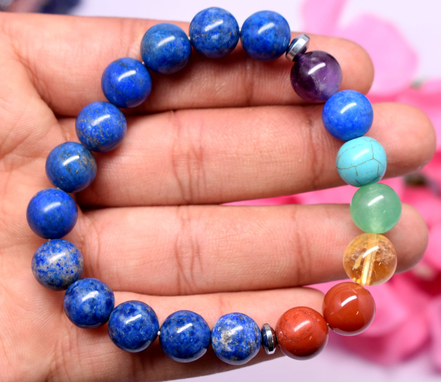 Lapis Lazuli With 7 Chakra Bracelet