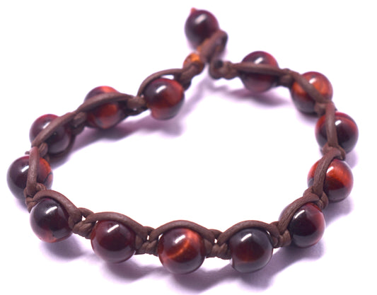 Iron Tiger Eye Bead Wire Bracelet