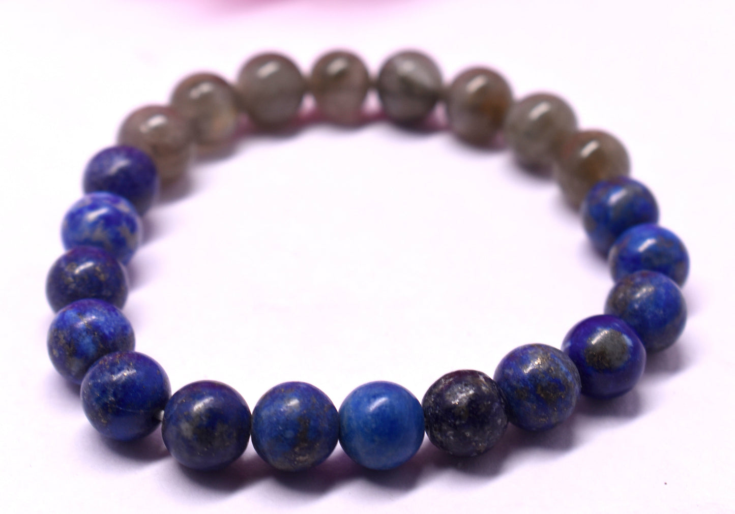 Lapis Lazuli And Labradorite Bead Bracelet