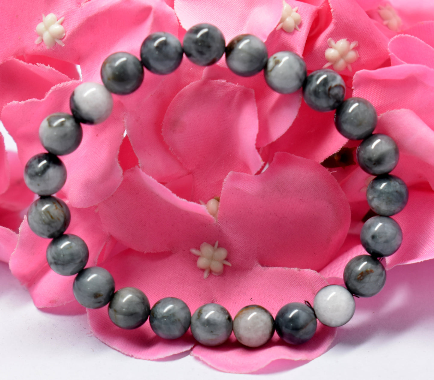 Gray Cat's Eye Bead Bracelet