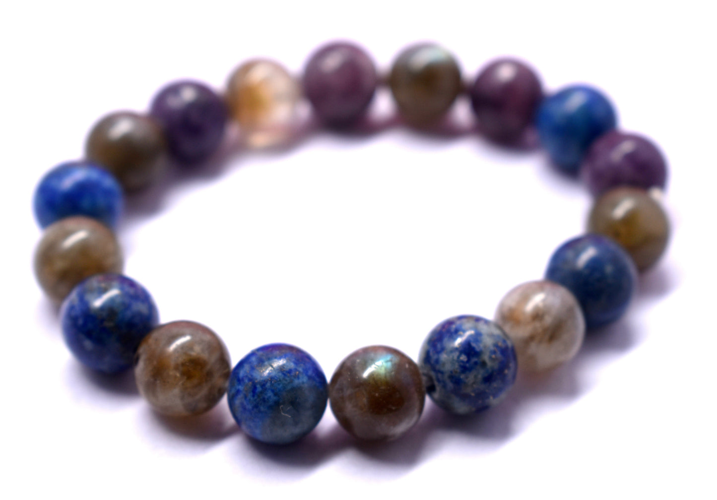 Labradorite, Lapis Lazuli And Lepidolite Bead Child Bracelet