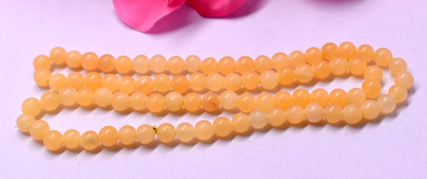 Natural Yellow Calcite Bead Mala