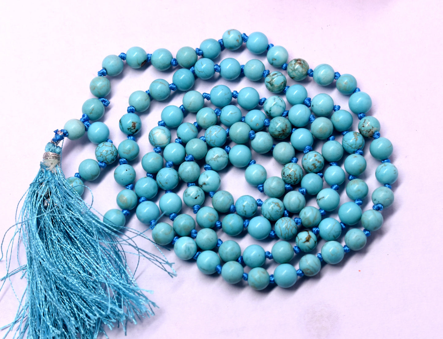 Turquoise {Firoza} Knotted Bead Mala