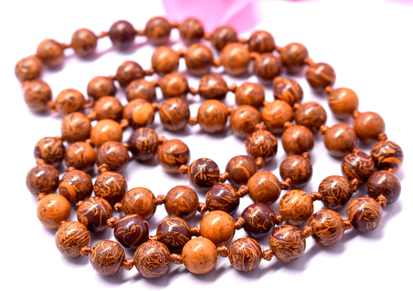 Mariyam Jasper Knotted Bead Mala