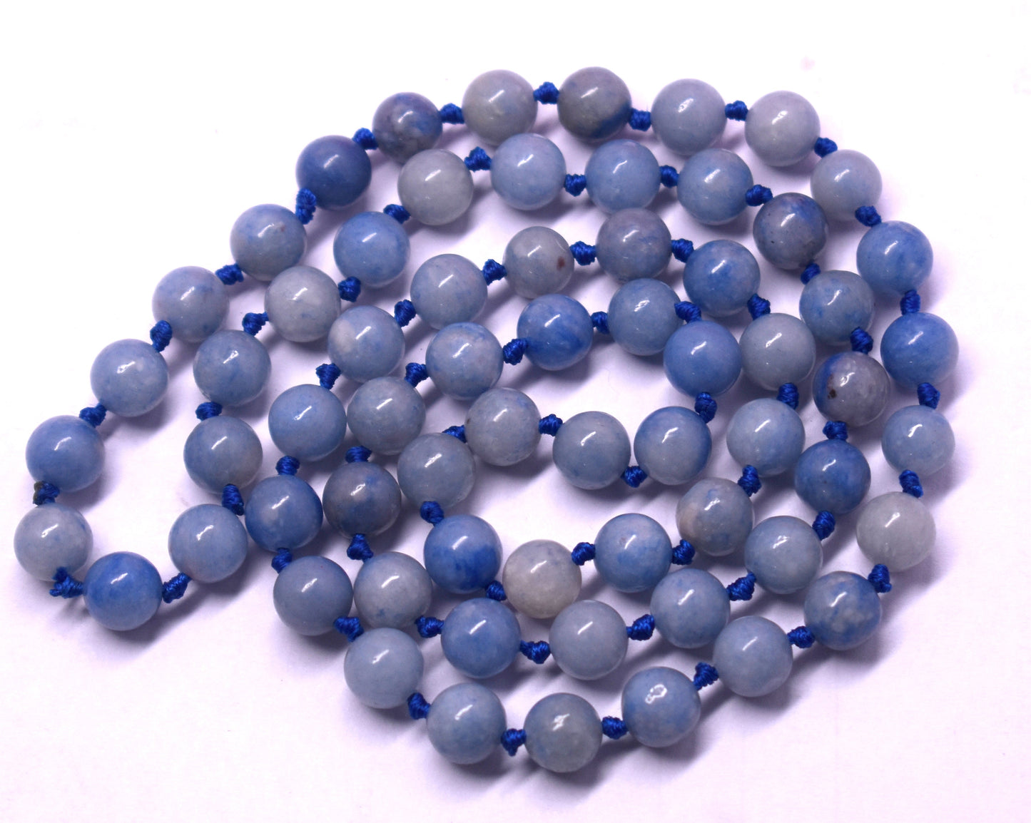 Blue Aventurine Bead Knotted Mala