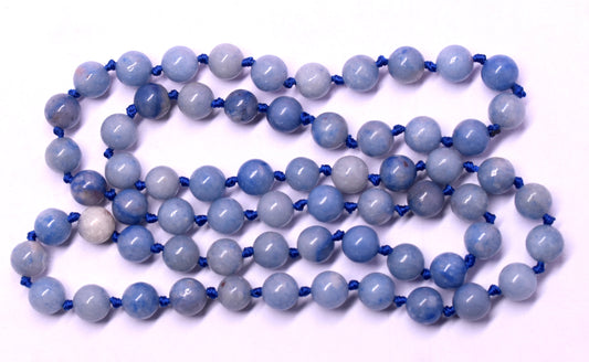 Blue Aventurine Bead Knotted Mala