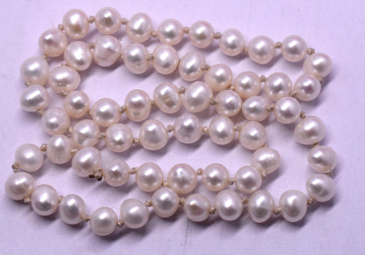 Freshwater Pearl Bead Knotted Mala