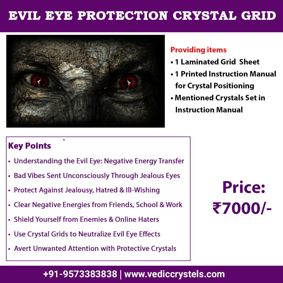 Evil Eye Protection Crystal Grid