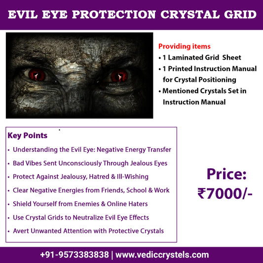 Evil Eye Protection Crystal Grid