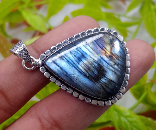 Natural Multi Fire Labradorite Gemstone Pendant, Handmade Pendant, Labradorite Jewelry,