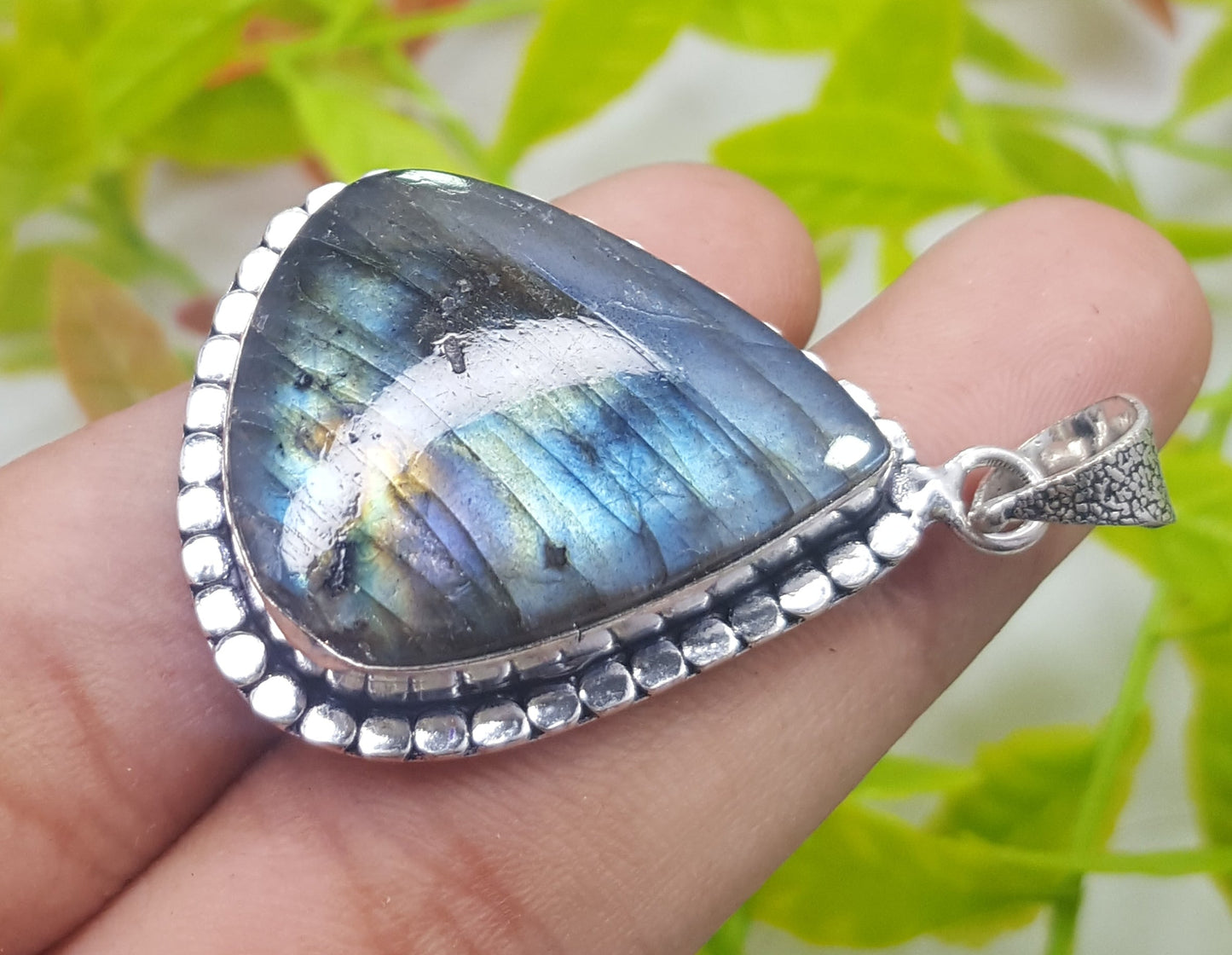 Natural Multi Fire Labradorite Gemstone Pendant, Handmade Pendant, Labradorite Jewelry,