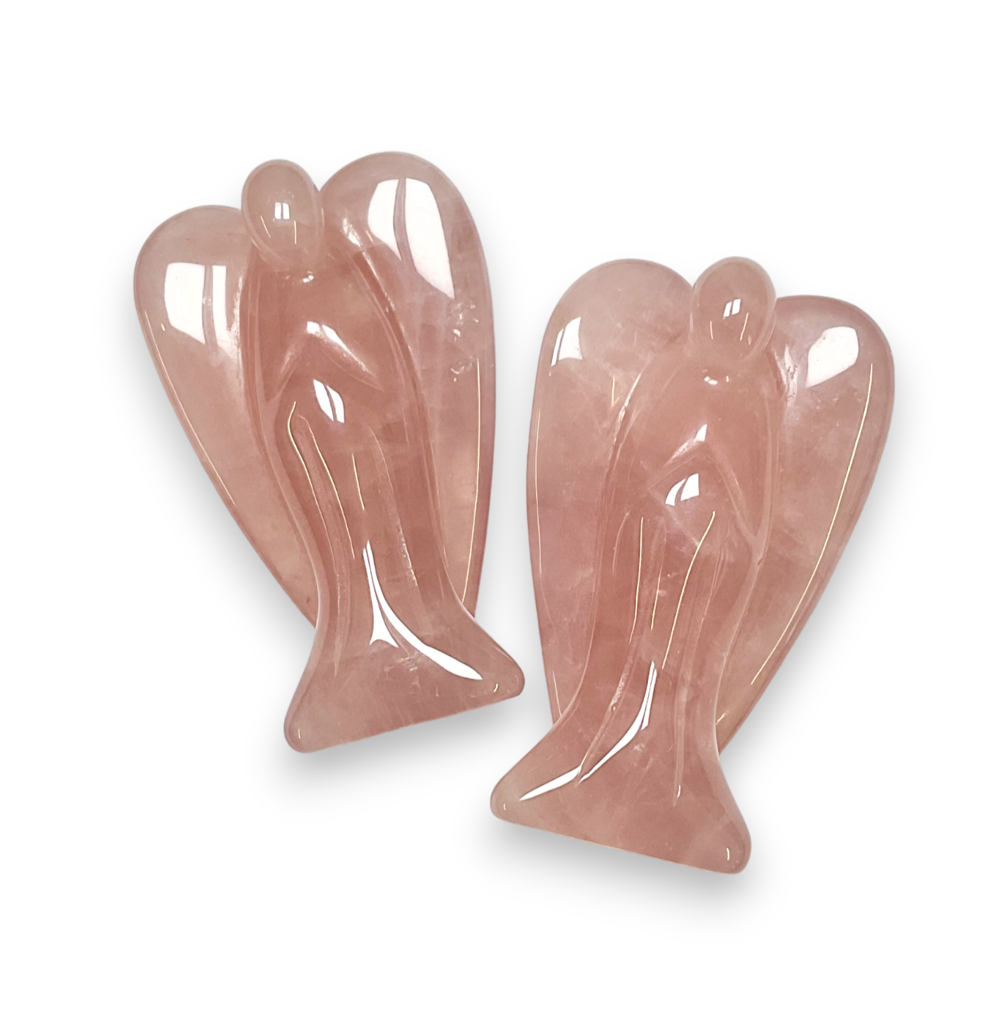 Beautiful Natural Rose Quartz Angels Pairs 2'' inches