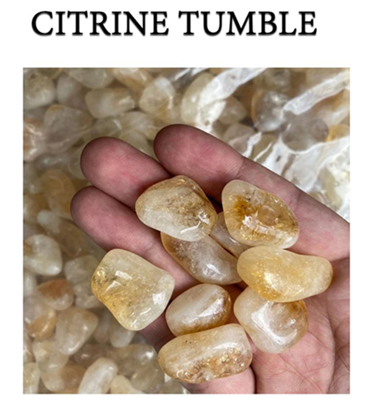 Natural Citrine tumbled crystals / Premium Tumbled Gemstones / Pocket crystals / Money crystal / Home decor / Polished Citrine /