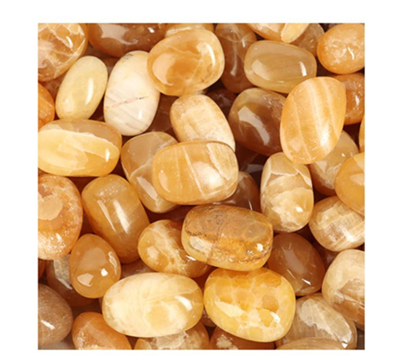 Yellow Calcite Tumbled Stone - Lemon Calcite Crystals - Solar Plexus - Yellow Stone -