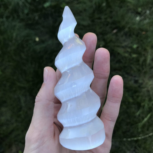 Selenite Spiral {230.36 Gram}