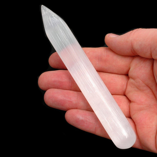 Rough Selenite Pencil - Selenite Long - {90.42 Gram} Selenite Stick - Energy Cleansing Pencil