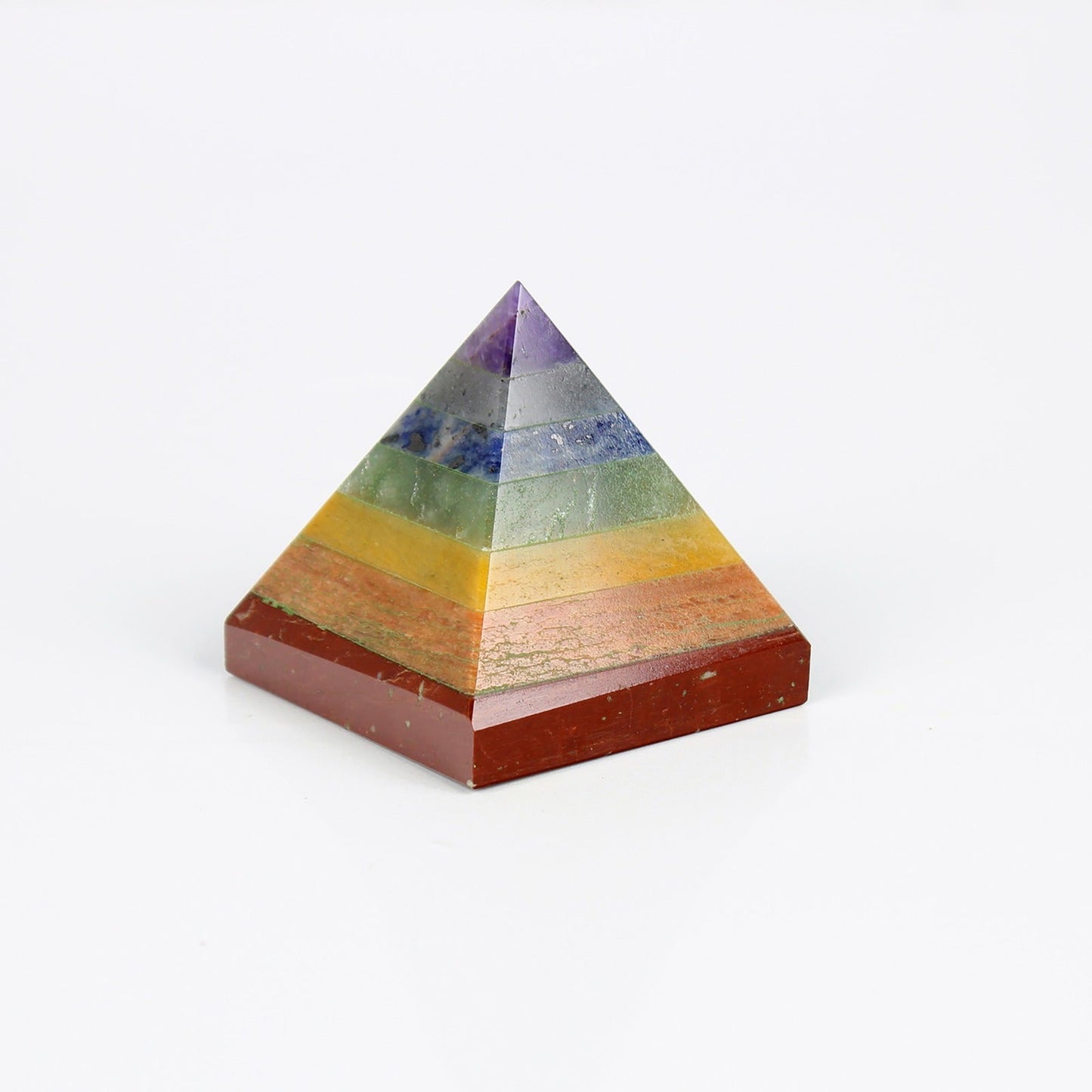 Rainbow Colour 7 Chakra Stone Crystal Reiki Aura Energy Egyptian Pyramid