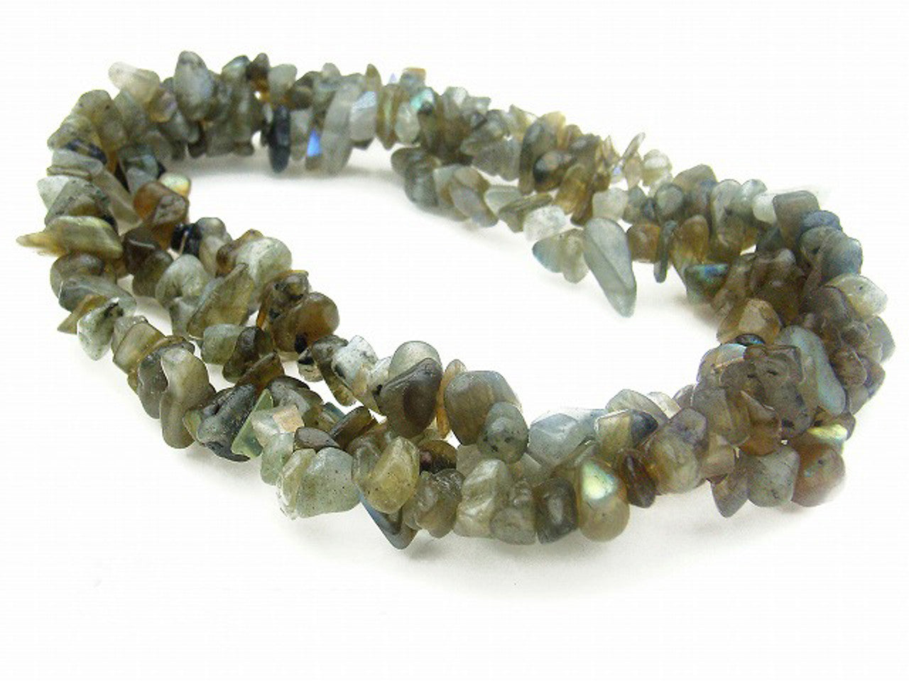 Labradorite Un Cut Chips Mala