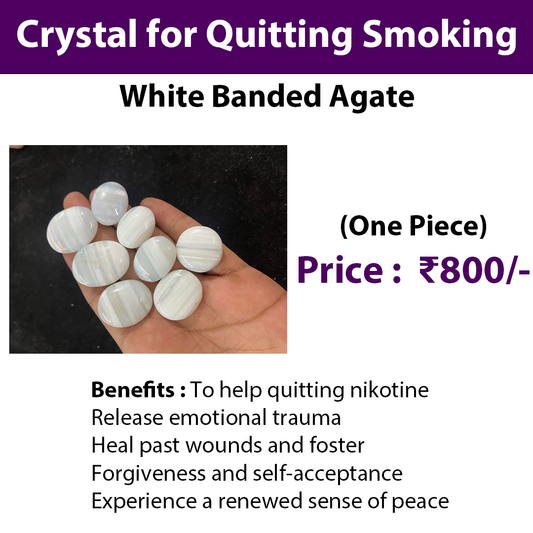 Crystal for Quitting Smoking | White Banded Agat|