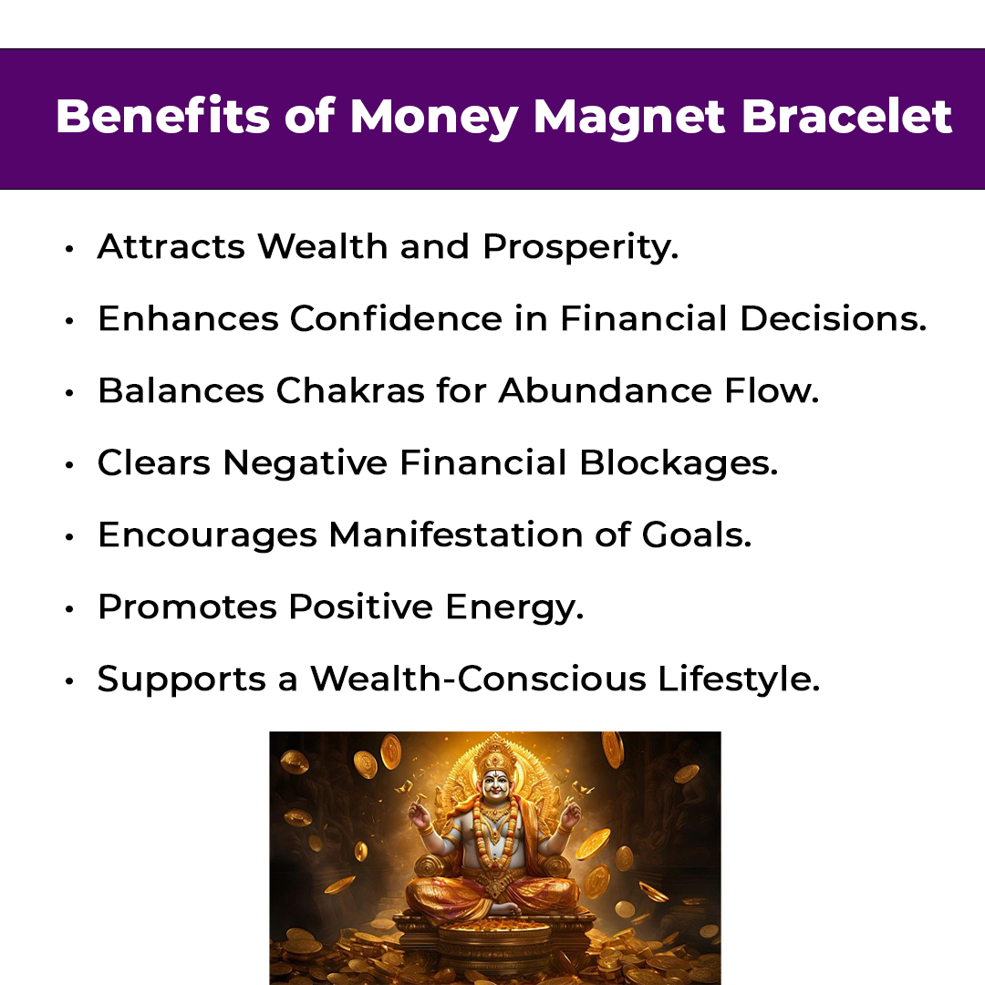 Money Magnet Bracelet - Attract Wealth and Prosperity with Natural Healing Stone