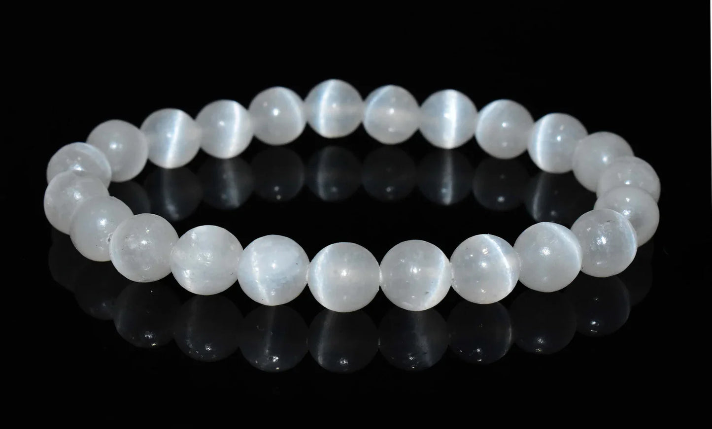 Selenite Bead Bracelet