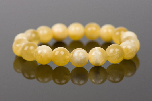 Yellow Calcite Bead Bracelet