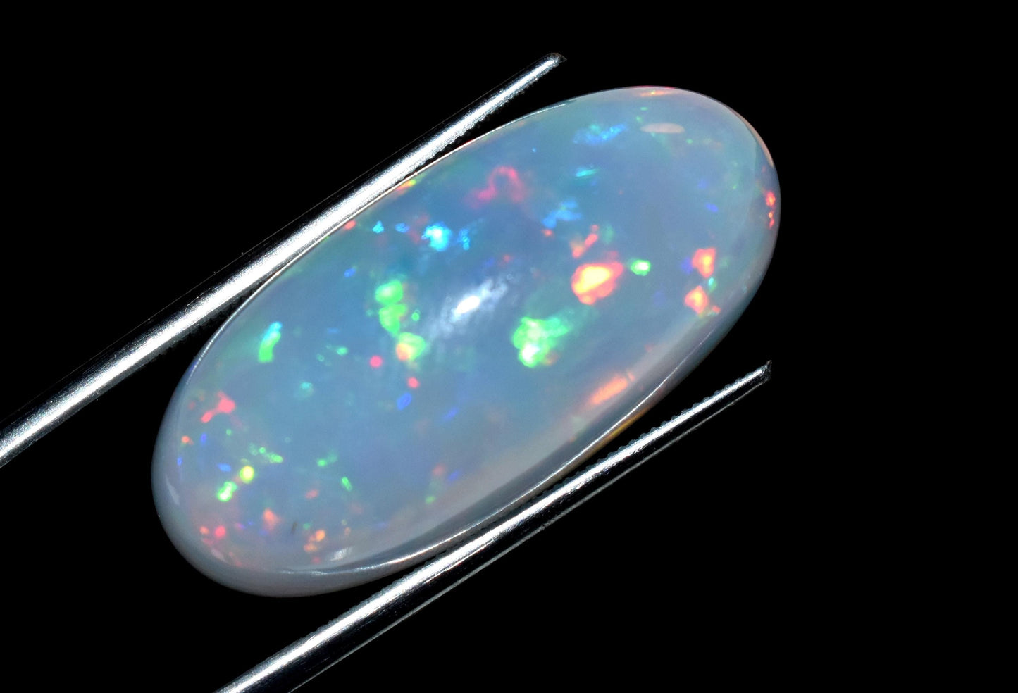 100% Natural Ethiopian Opal, Oval Welo Fire Cabochon Loose Gemstone, 27.30 Carat, Size-12x26x13mm, Multi Fire Opal, For Jewelry Making,