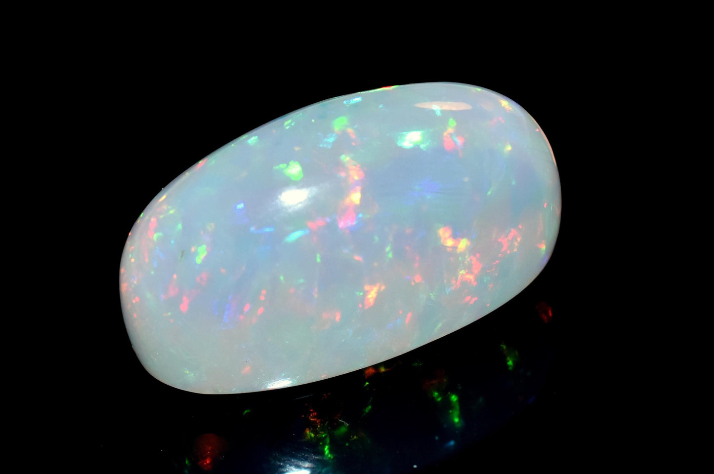 100% Natural Ethiopian Opal, Oval Welo Fire Cabochon Loose Gemstone, 27.30 Carat, Size-12x26x13mm, Multi Fire Opal, For Jewelry Making,