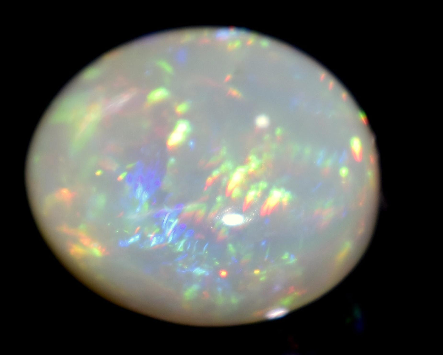 Natural Ethiopian Opal, Oval Welo Fire Cabochon Loose Gemstone, 25.10 Carat, Size-18.5x22x9.5mm,