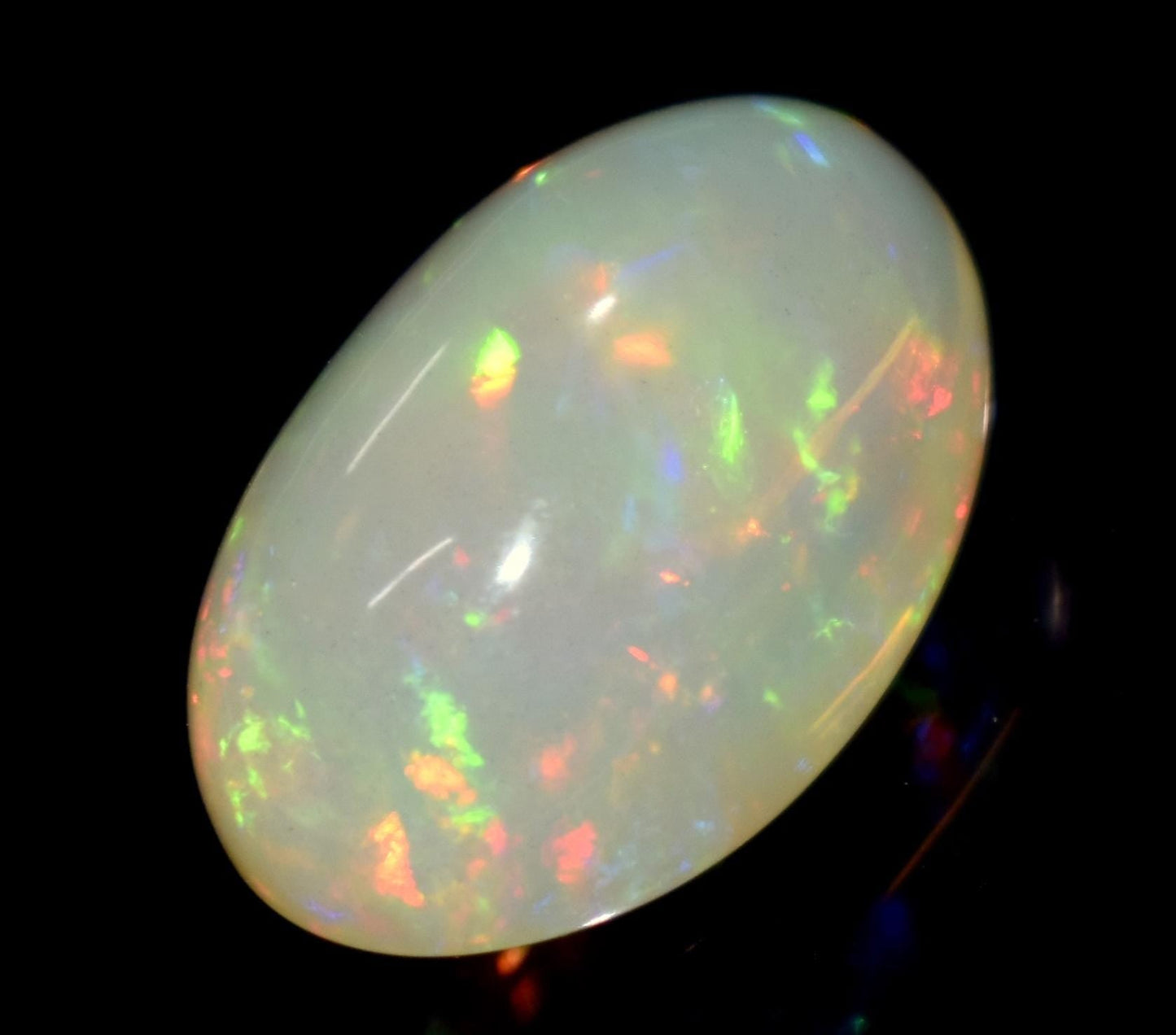 Natural Ethiopian Opal, Oval Welo Fire Cabochon Loose Gemstone, 10.85 Carat, Size-12x20x8.5mm,