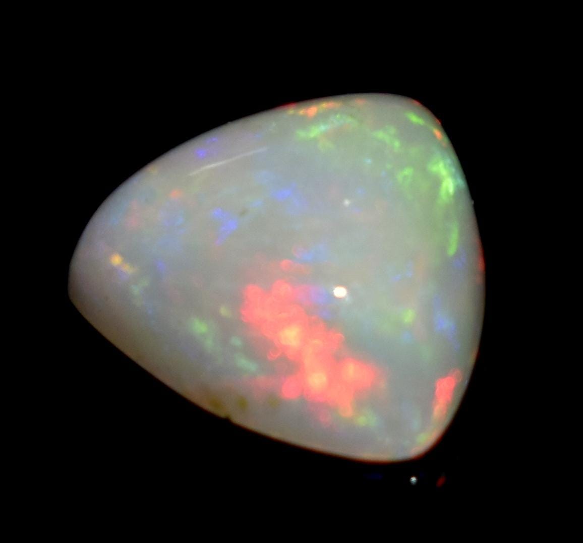 Ethiopian Opal, Trillion Welo Fire Cabochon Loose Gemstone, 2.35 Carat, Size-10x10x4.5mm,