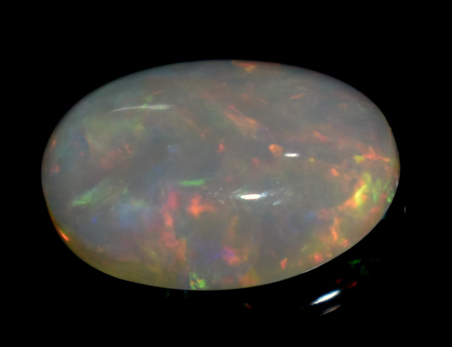 Opal, 100% Natural Ethiopian Opal, Oval Welo Fire Cabochon Loose Gemstone, 5.50 Carat, Size-16x11x5mm, For Jewelry Making,