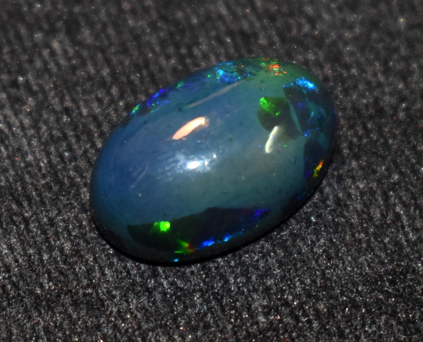 Opal, Natural Black Ethiopian Opal, Oval Welo Fire Cabochon Loose Gemstone, 7.90 Carat, Size-12.5x18.5x7mm, For Jewelry Making,