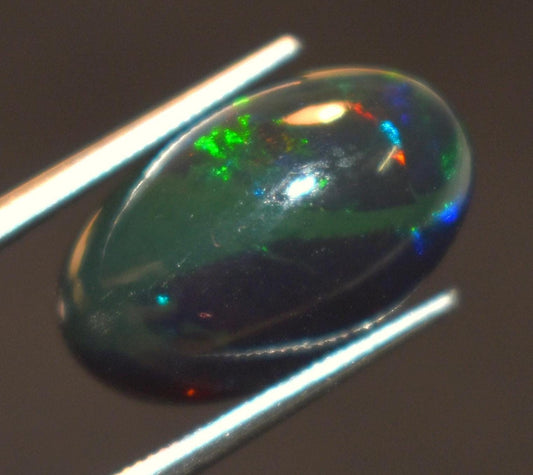 Opal, Natural Black Ethiopian Opal, Oval Welo Fire Cabochon Loose Gemstone, 5.30 Carat, Size-9.5x15.5x8mm, For Jewelry Making,