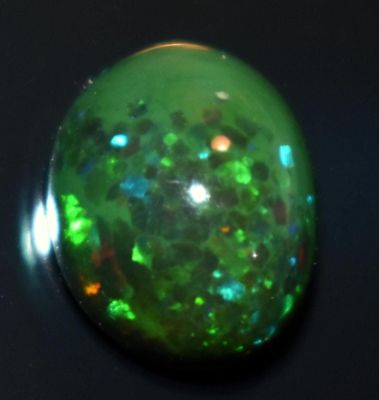 Opal, Natural Black Ethiopian Opal, Oval Welo Fire Cabochon Loose Gemstone, 1.85 Carat, Size-8x10x5mm, For Jewelry Making,