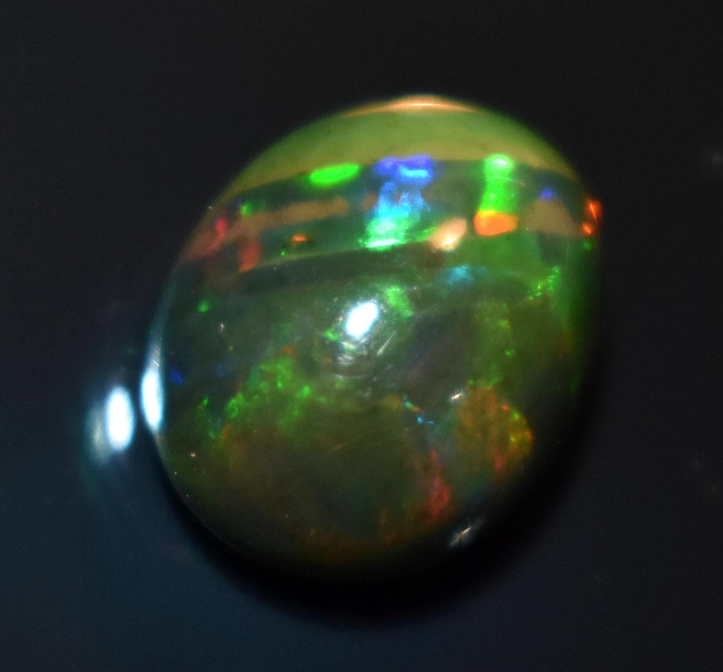 Opal, Natural Black Ethiopian Opal, Oval Welo Fire Cabochon Loose Gemstone, 3.00 Carat, Size-9.5x11.5x6mm, For Jewelry Making,