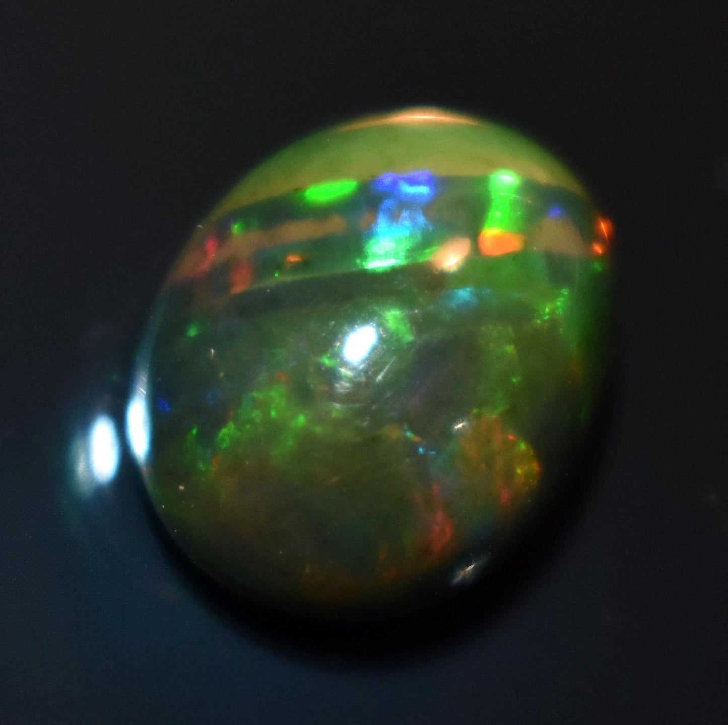 Opal, Natural Black Ethiopian Opal, Oval Welo Fire Cabochon Loose Gemstone, 3.00 Carat, Size-9.5x11.5x6mm, For Jewelry Making,