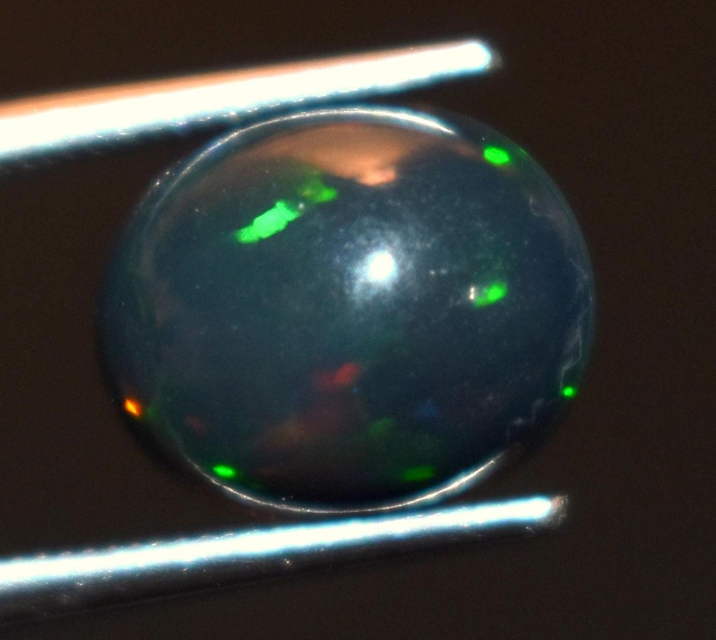 Black Ethiopian Opal, Oval Welo Fire Cabochon Loose Gemstone, 2.40 Carat, Size-8x10x6mm, For Jewelry Making,