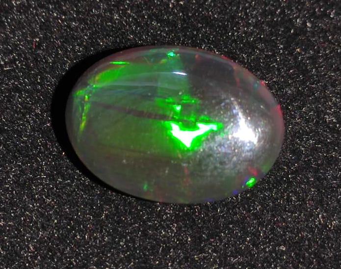 Opal, Natural Black Ethiopian Opal, Oval Welo Fire Cabochon Loose Gemstone, 5.40 Carat, Size-11.5x16x6.5mm, For Jewelry Making,