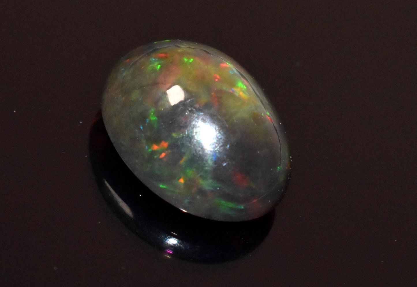 Opal, Natural Black Ethiopian Opal, Oval Welo Fire Cabochon Loose Gemstone, 4.55 Crt, Size-11x14x7mm, For Jewelry Making, Gift For Her,