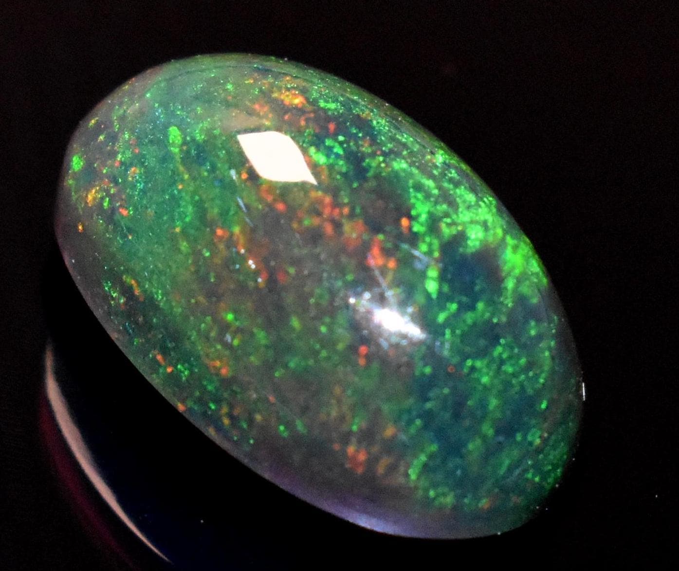 Opal, Natural Black Ethiopian Opal, Oval Welo Fire Cabochon Loose Gemstone, 3.20 Crt, Size-8x13x6mm, For Jewelry Making,