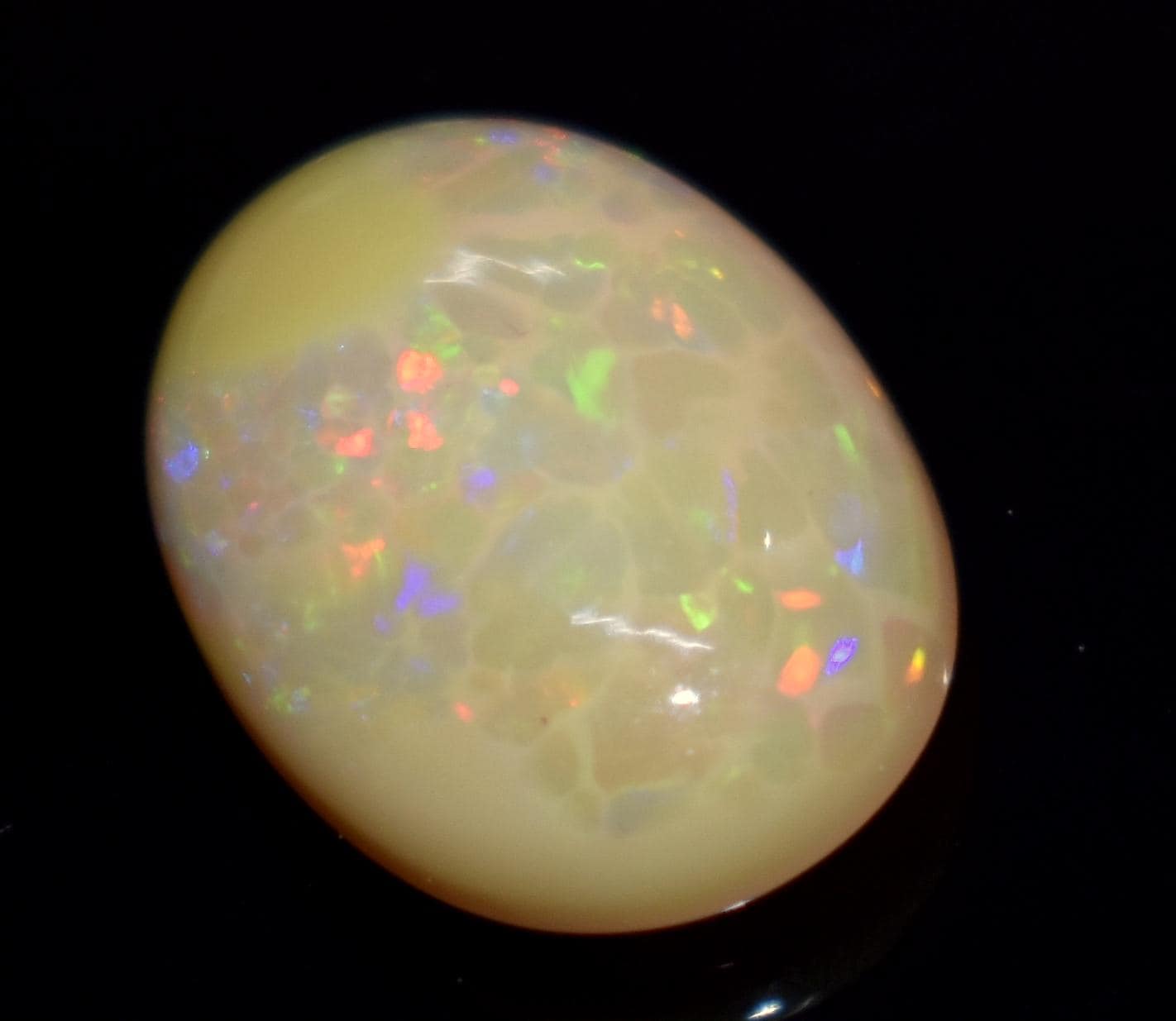 Ethiopian Opal, Oval Welo Fire Cabochon Loose Gemstone, 5.00 Carat, Size-15x11x5mm,