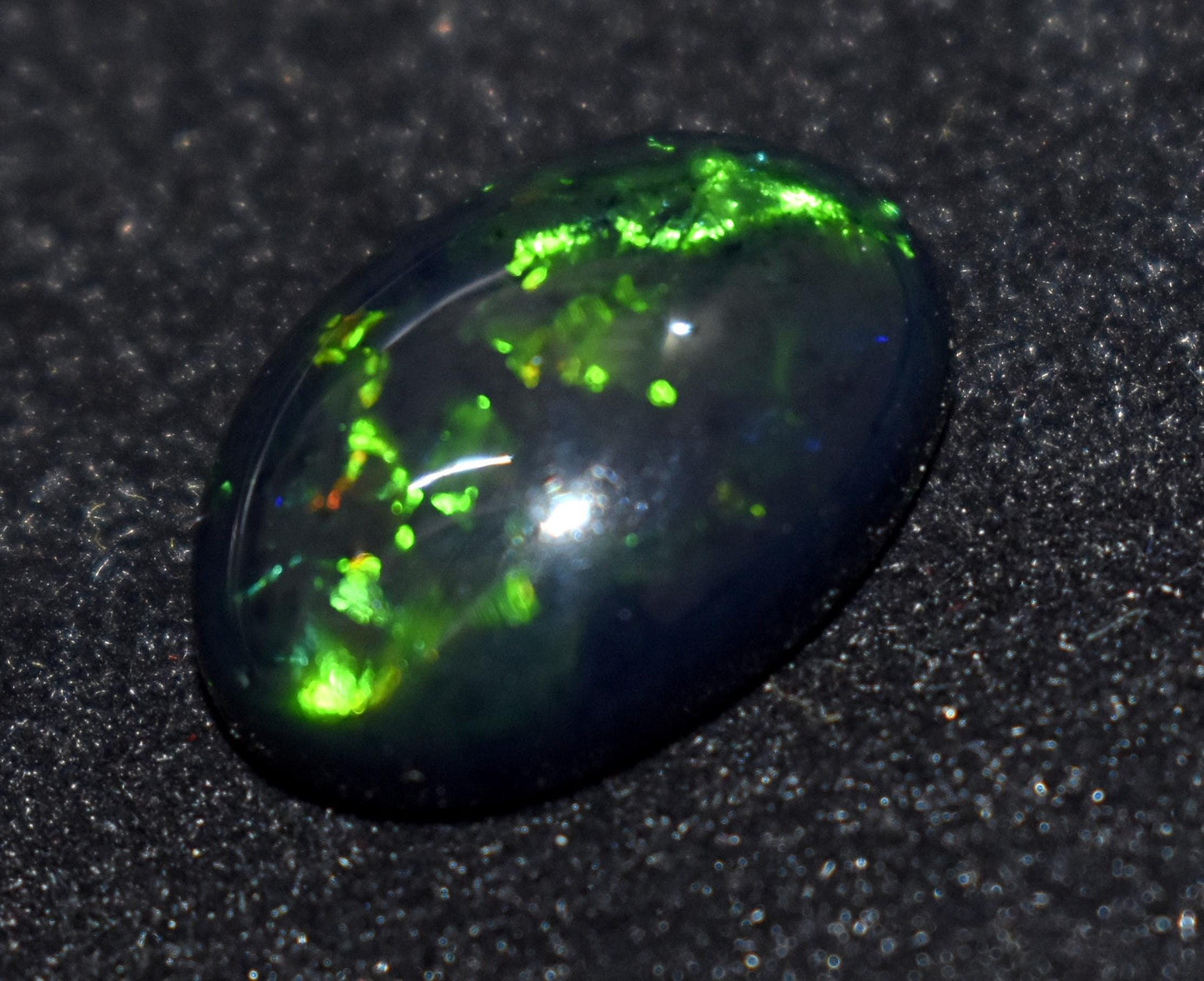 100% Natural Black Opal, Oval Welo Fire, Cabochon Loose Gemstone, 6.60 Ct, Size-13X18X6mm, For Jewelry Making, Gift For Her,